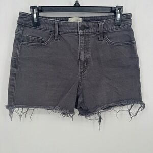 Universal Thread Women's faded black high rise Denim Cutoff Shorts Size 6